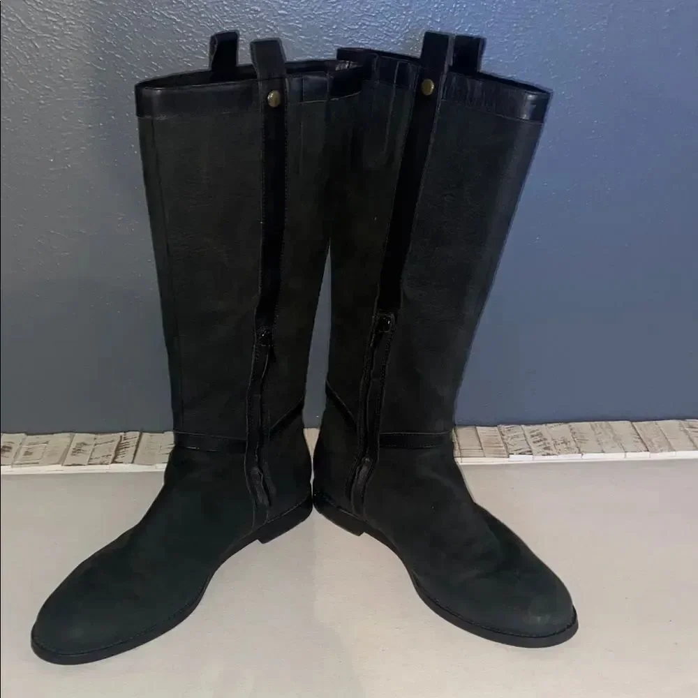 Nike Air Cole Haan Black Knee-High Women's Boots With buckle 9B